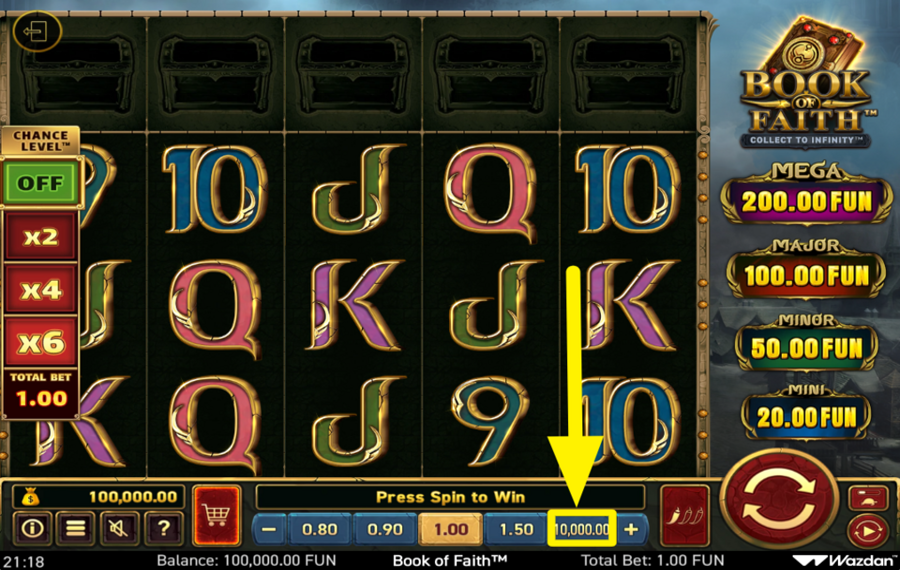 Book of Faith AGGIUSTA LA SCOMMESSA AL MASSIMO.