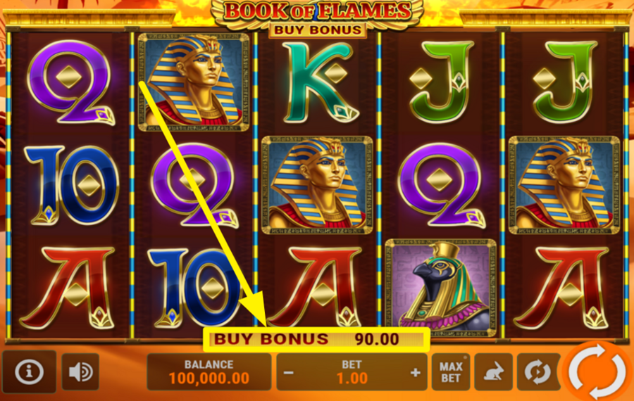 Book of Flames Buy Bonus DÉBLOQUEZ LE NIVEAU BONUS.