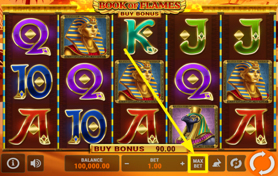 Book of Flames Buy Bonus AJUSTEZ LA MISE AU MAXIMUM.