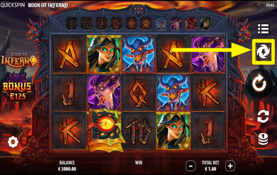 Book of Inferno AMP UP THE GAME.