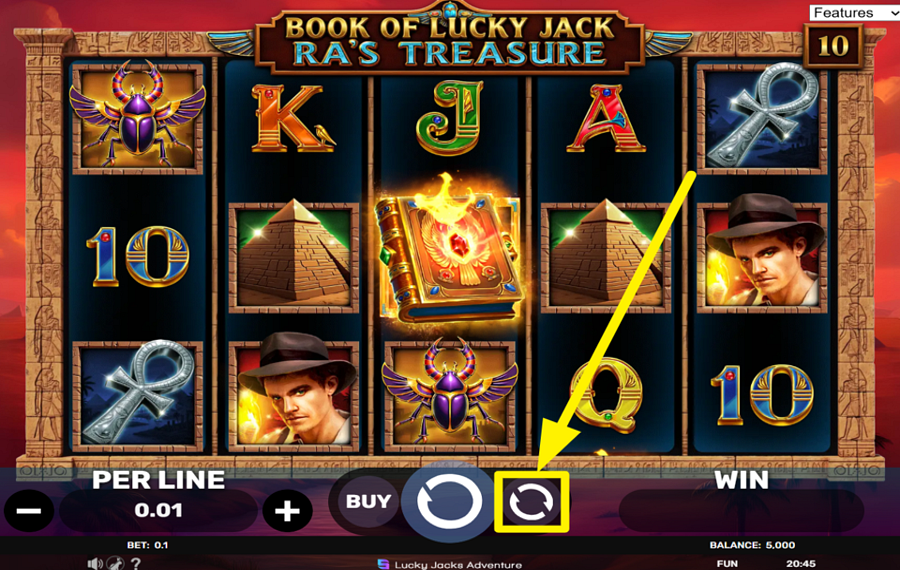 Book of Lucky Jack Ras Treasure ATTIVA LA CENTRIFUGA AUTOMATICA.