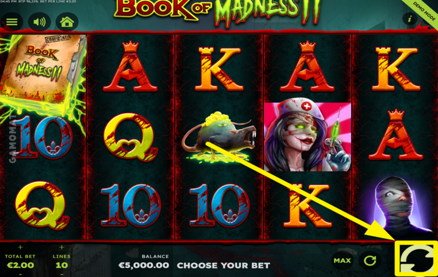 Book of Madness 2 TOURNEZ POUR GAGNER !