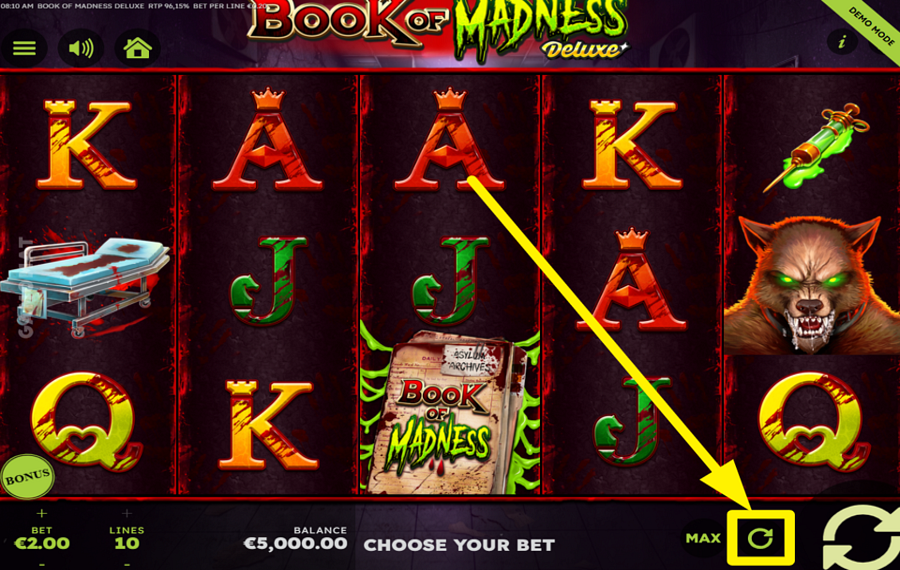 Book of Madness Deluxe USE THE AUTOPLAY FEATURE.