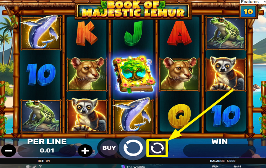 Book of Majestic Lemur USE AUTOMATED SPINS.