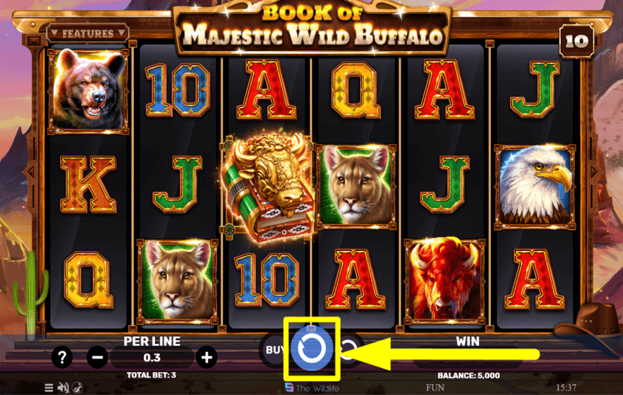 Book of Majestic Wild Buffalo COMMENCEZ LE JEU.