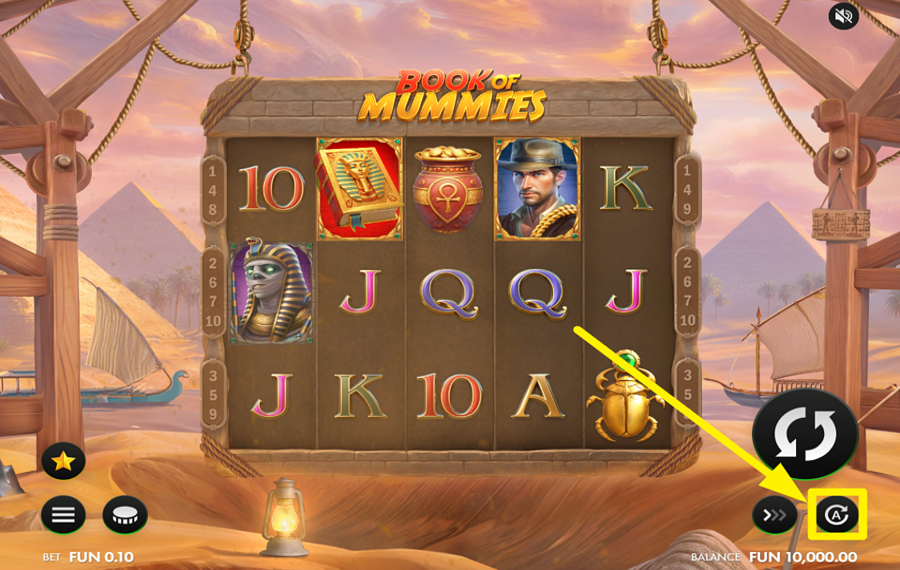 Book of Mummies ACTIVAR REPRODUCCIÓN AUTOMÁTICA.