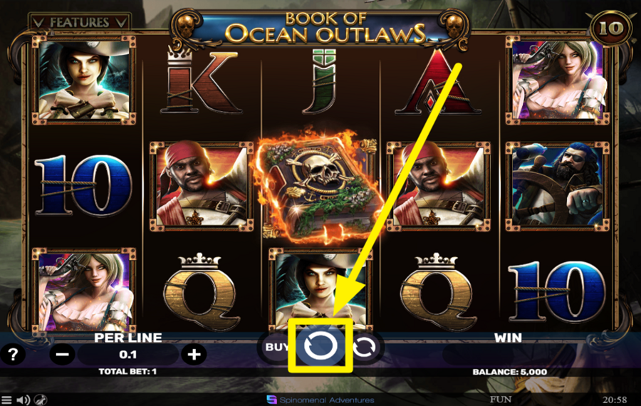 Book of Ocean Outlaws Machen Sie mit beim Spinnen.