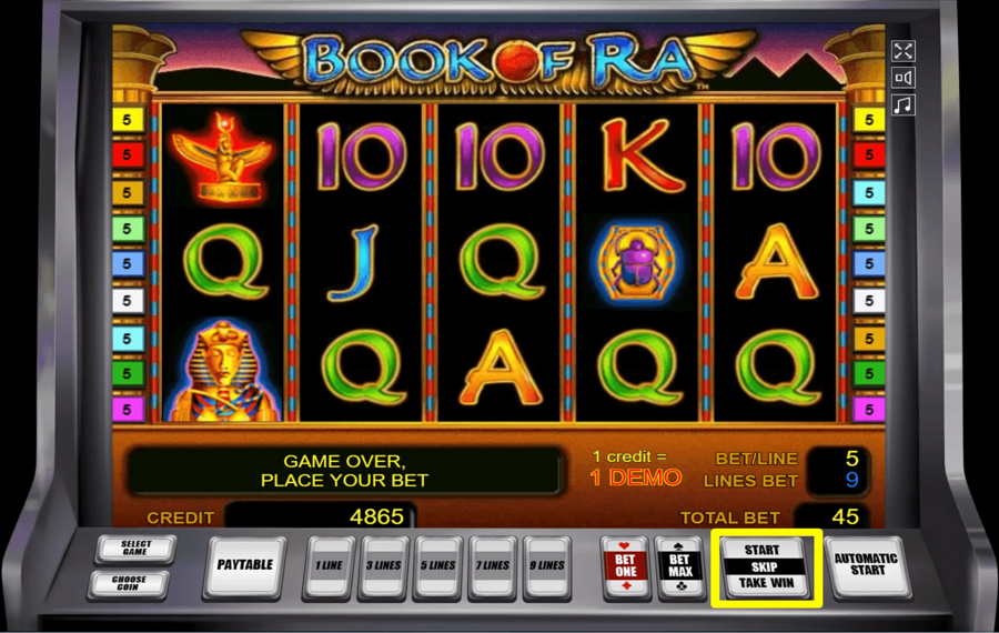 Book of Ra Classic Click or Tap the “Play” Button