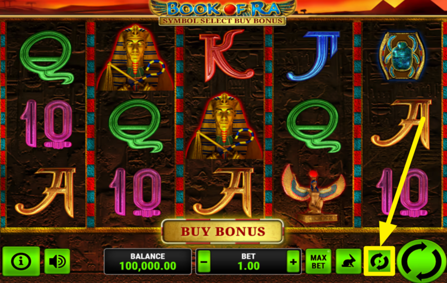Book of Ra Symbol Select Buy Bonus ABILITA I GIRI AUTOMATICI.