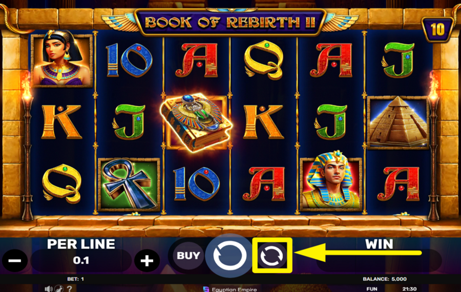 Book of Rebirth 2 EMPLOY THE AUTOMATIC SPIN.