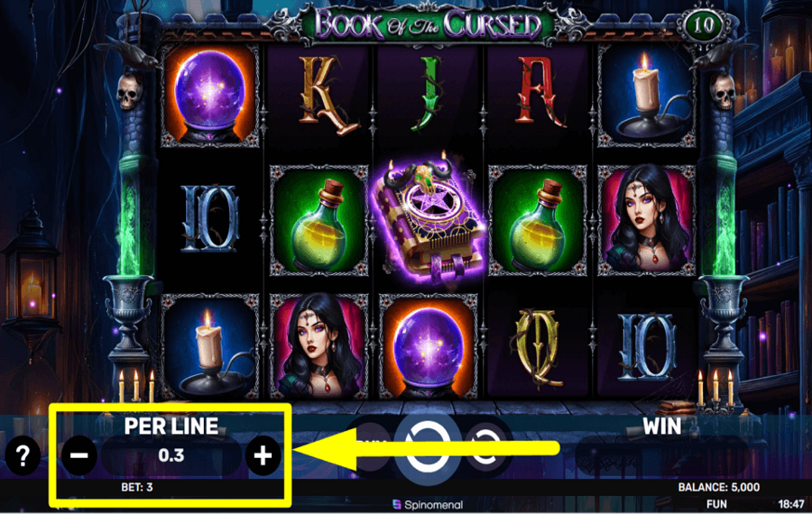 Book of the Cursed DETERMINE YOUR BET.