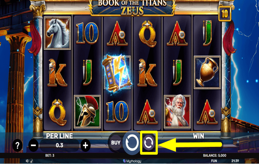 Book of the Titans Zeus GIRAR AUTOMÁTICAMENTE.