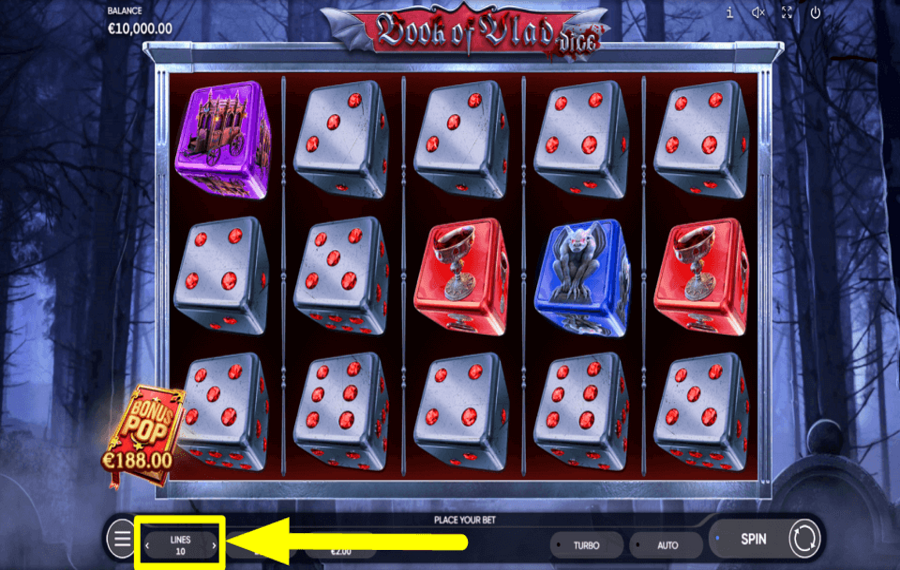 Book of Vlad Dice CONFIGURAR LÍNEAS DE PAGO.