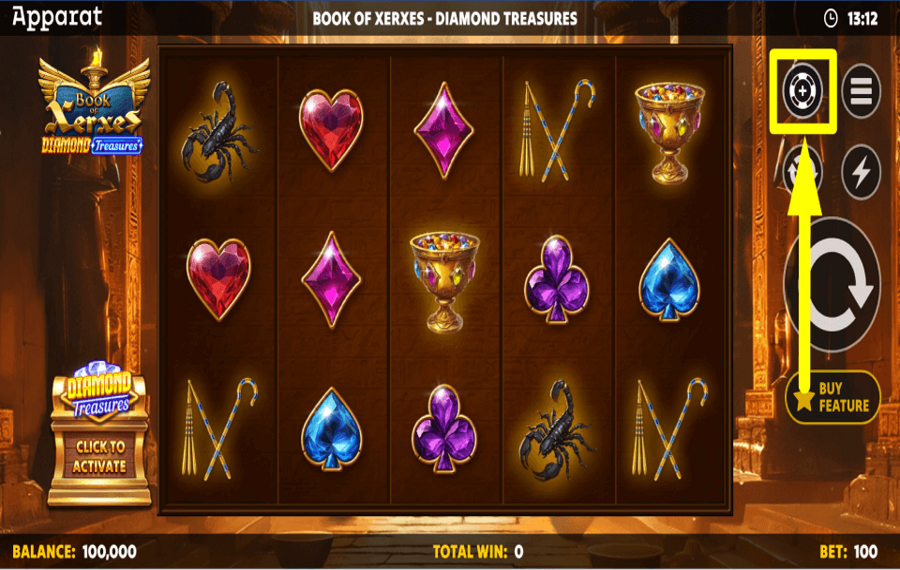 Book of Xerxes Diamond Treasures FIJA LA APUESTA.