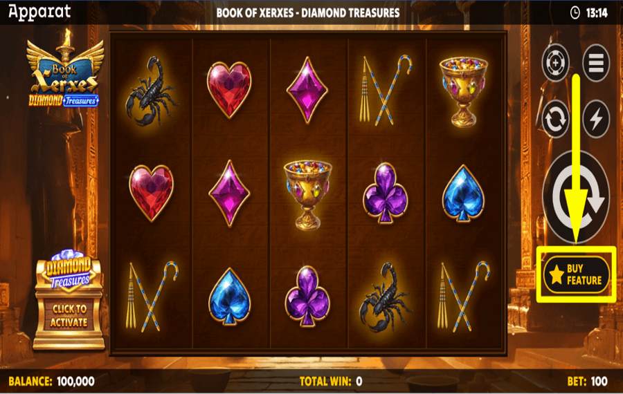 Book of Xerxes Diamond Treasures COMPRE BONOS.