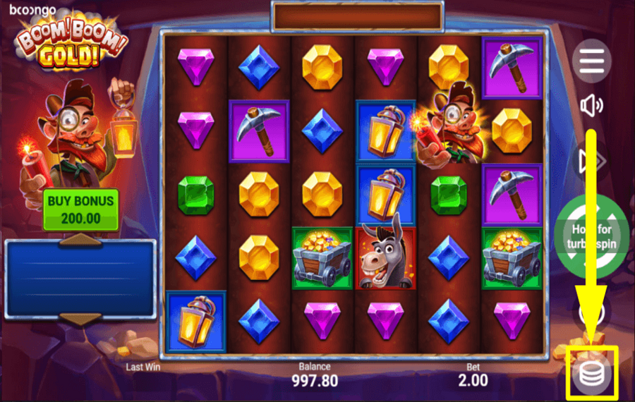 Boom Boom Gold DÉFINISSEZ LA VALEUR DE VOTRE PARI.