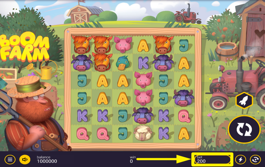 Boom Farm SCEGLI UN VALORE DI SCOMMESSA.