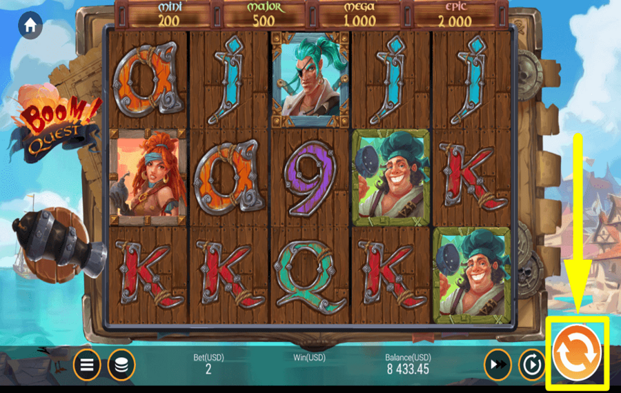 Boom Quest SPIN FOR REWARDS.