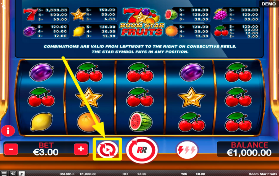 Boom Star Fruits CHOOSE AUTOMATIC SPINNING.