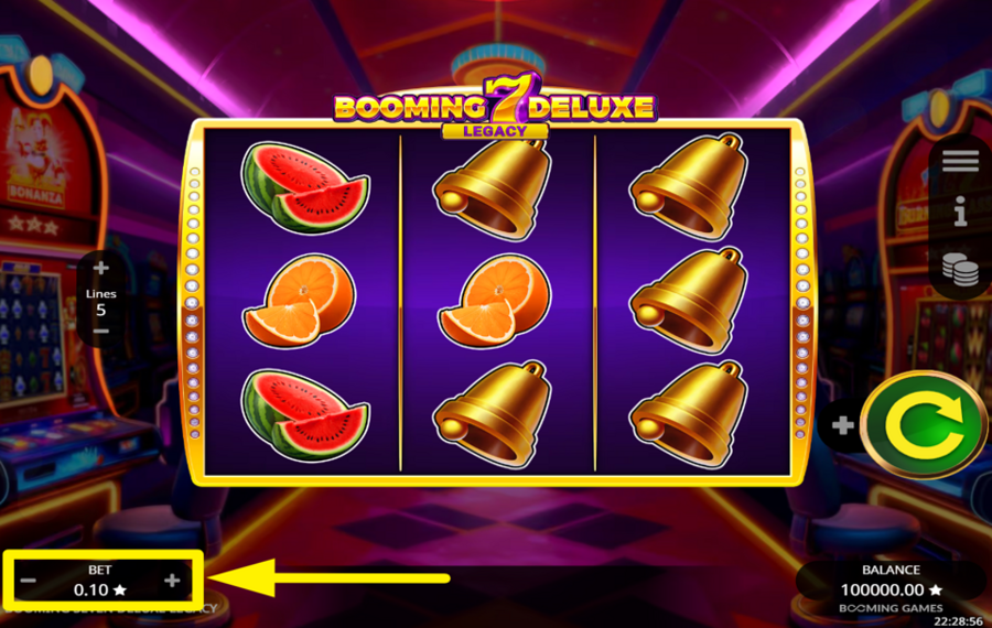 Booming 7 Deluxe Legacy DÉTERMINEZ VOTRE MISE.