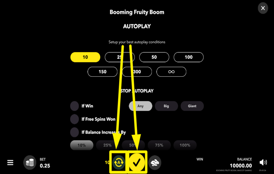 Booming Fruity Boom TRIGGER AUTOMATIC PLAY.