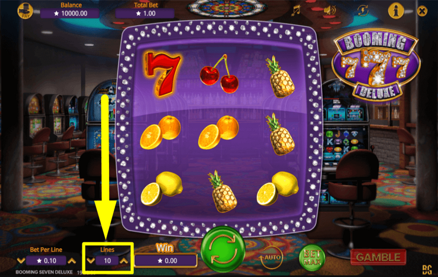 Booming Seven Deluxe REGOLARE LE LINEE DI PAGAMENTO.