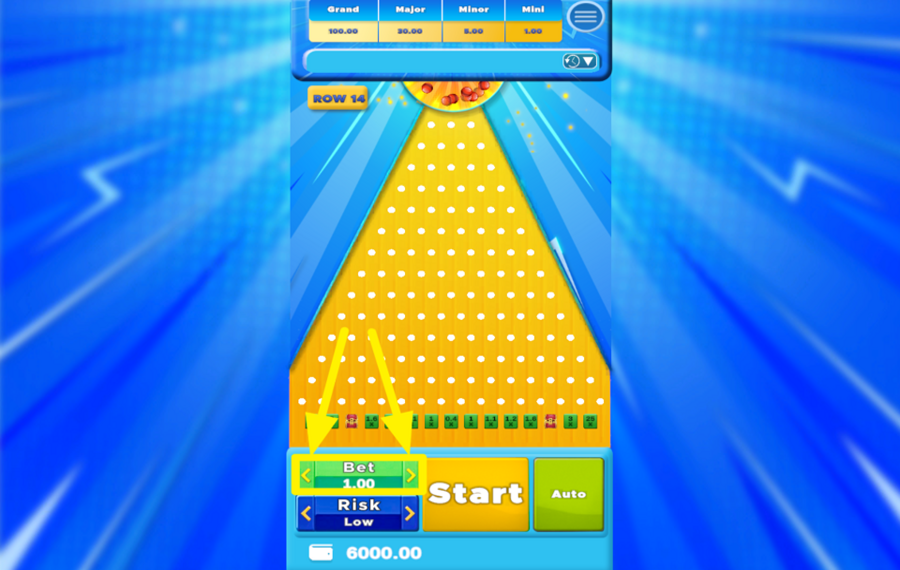 Bounce Party Plinko PASSEN SIE IHREN EINSATZBETRAG AN.