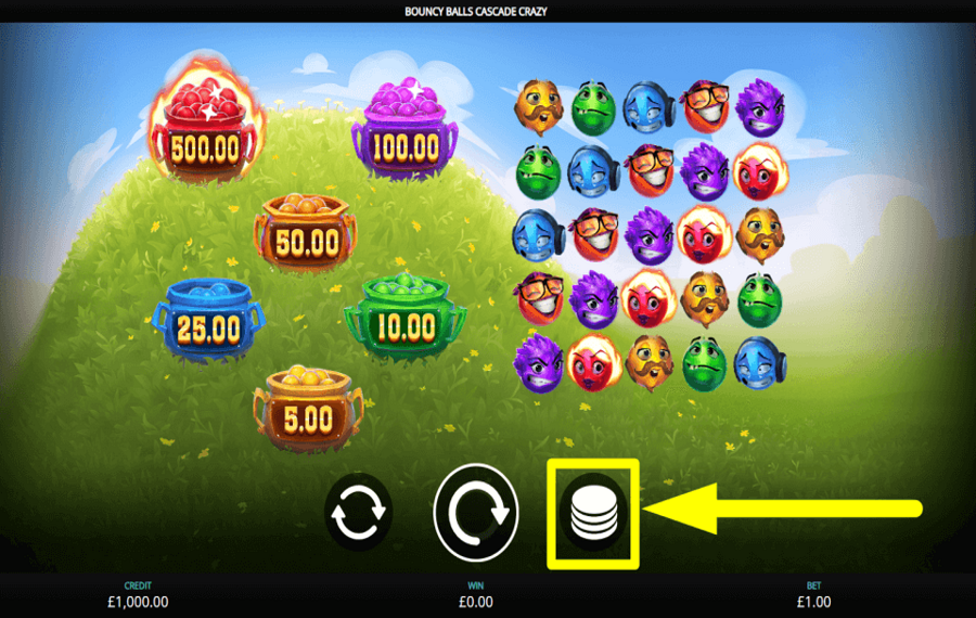 Bouncy Balls Cascade Crazy ИЗМЕНИТЕ СВОЮ СТАВКУ.