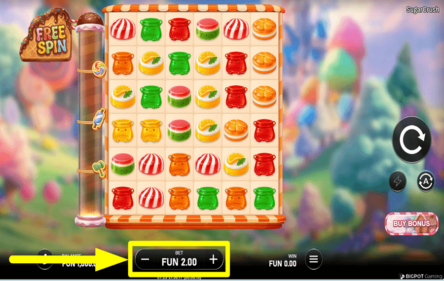BP Games Sugar Crush ОПРЕДЕЛИТЕ СТАВКУ.