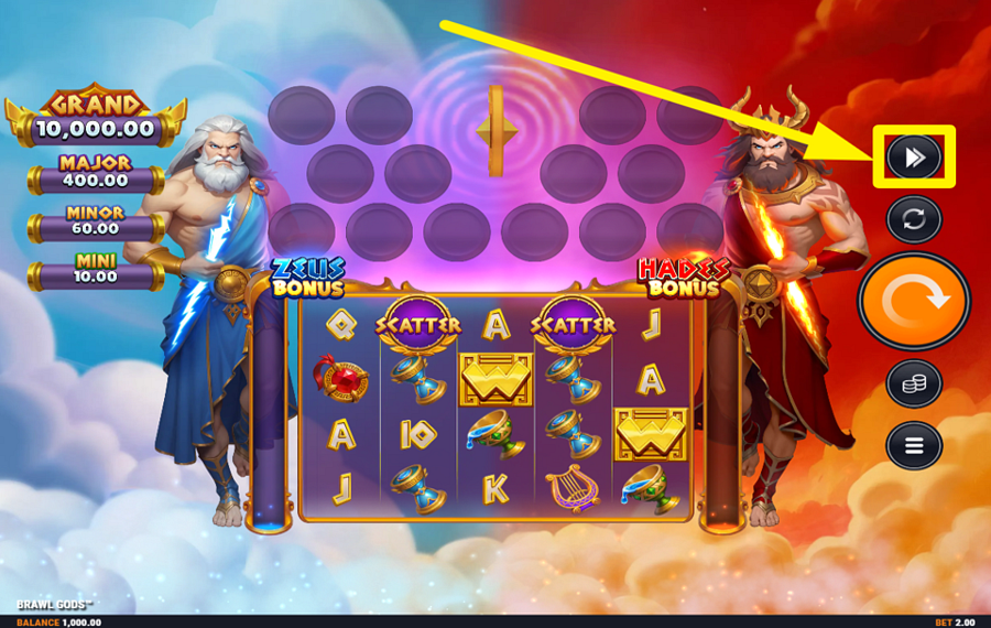 Brawl Gods УСКОРЬТЕ ВРАЩЕНИЕ.
