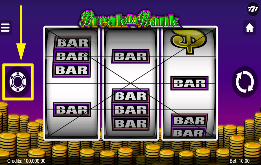 Break da Bank ВЫБЕРИТЕ ОБЩУЮ СТАВКУ.