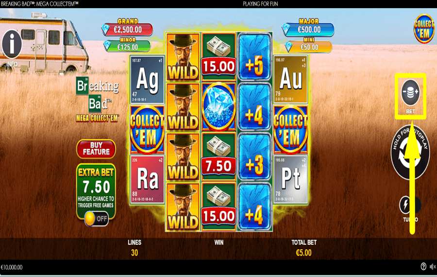 Breaking Bad Mega Collect em ADJUST THE WAGER.