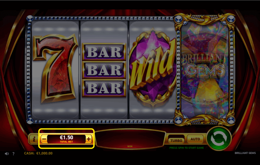 Brilliant Gems Choose your bet