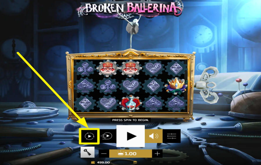 Broken Ballerina CHOOSE AUTOMATIC SPINS.
