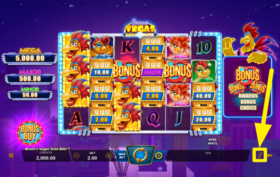 Brunos Vegas Gold Blitz LIBÉREZ LA CHARGE TURBO !