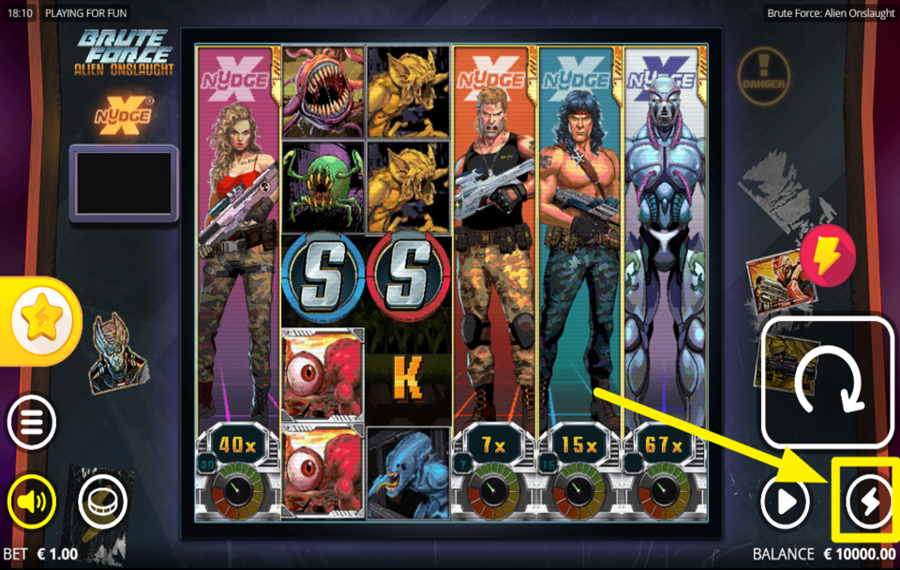 Brute Force Alien Onslaught MAXIMIZA LA VELOCIDAD.