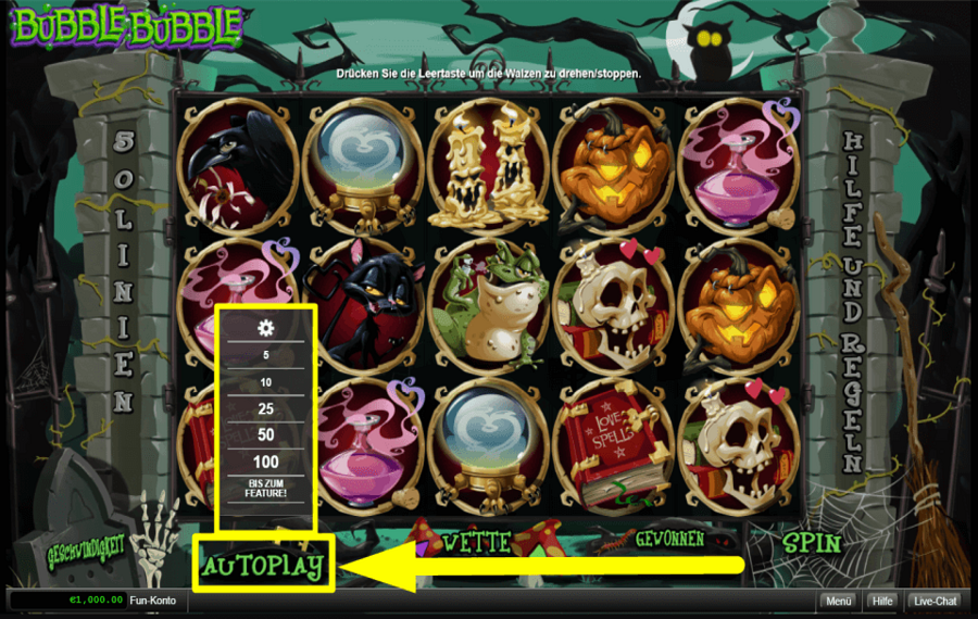 Bubble Bubble ENABLE THE AUTOPLAY FEATURE.