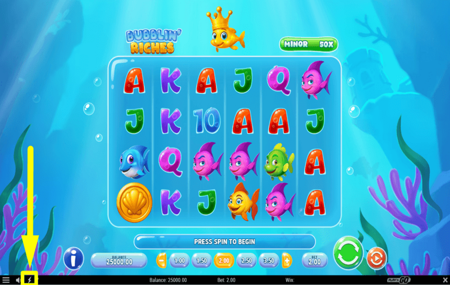 Bubblin Riches ACCELERATE THE TURNS.