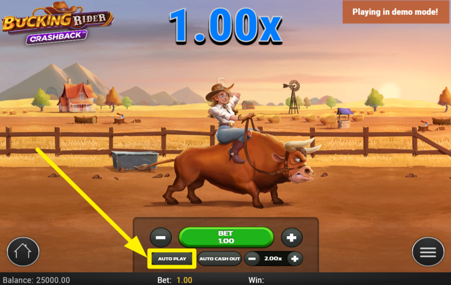 Bucking Rider ACTIVER LA LECTURE AUTOMATIQUE.