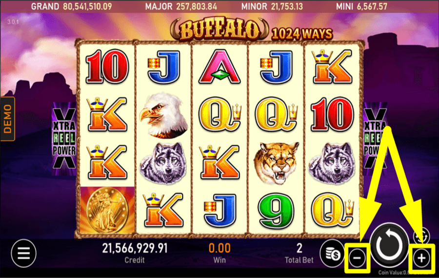 Buffalo ASIGNAR UNA CANTIDAD DE APUESTA.