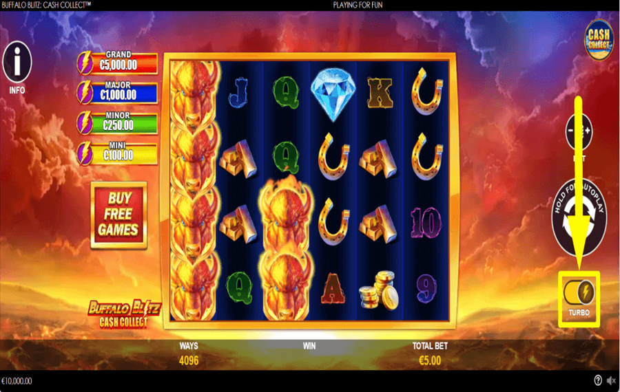 Buffalo Blitz Cash Collect УСКОРЬТЕ ИГРУ.