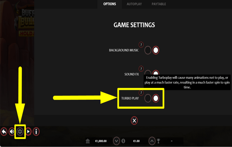 Buffalo Bullion MODIFICARE LA VELOCITÀ DI CENTRIFUGA.