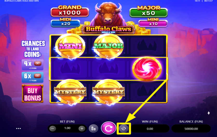 Buffalo Claws UTILIZAR REPRODUCCIÓN AUTOMÁTICA.