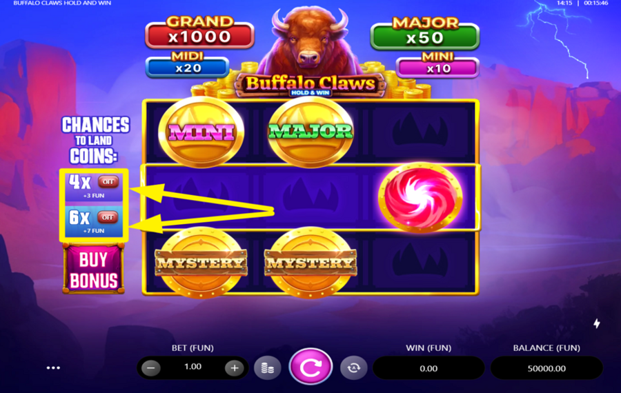 Buffalo Claws AUMENTA TU APUESTA.