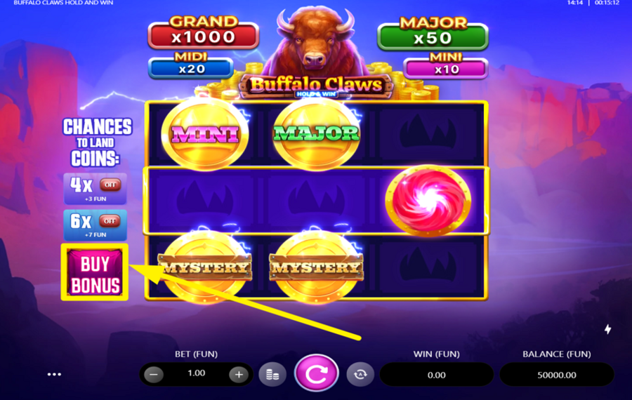 Buffalo Claws ¡OBTÉN UN BONO!