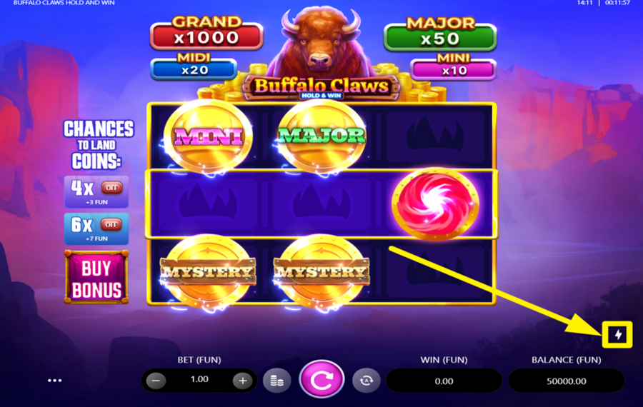 Buffalo Claws ACTIVAR MODO TURBO.