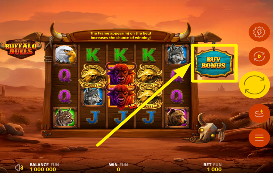 Buffalo Duels SCHALTE DAS BONUSSPIEL FREI.
