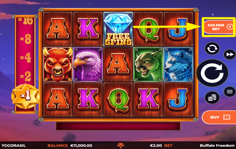 Buffalo Freedom DoubleMax TURN ON GOLDEN BET.