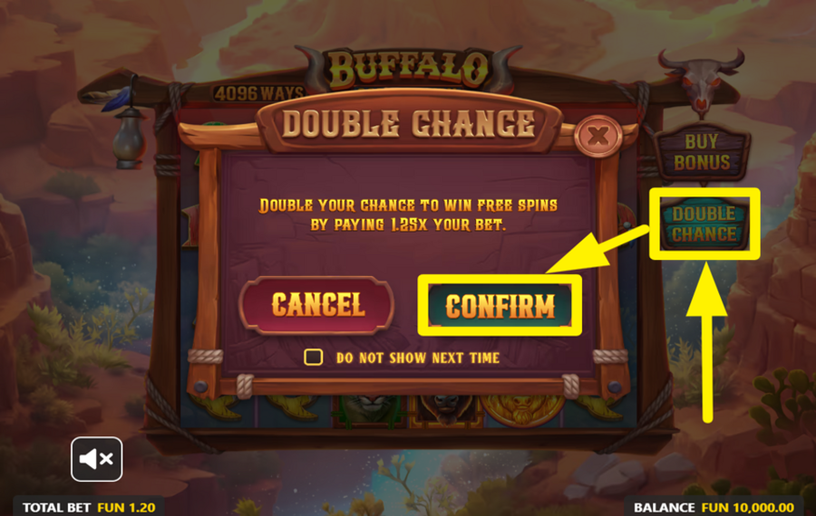 Buffalo Gold Canyon DOUBLEZ VOS CHANCES DE GAGNER !