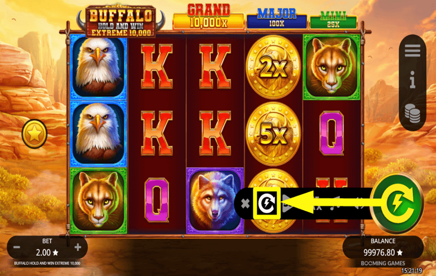 Buffalo Hold and Win Extreme 10000 ACCÉLÉREZ LES TOURS.